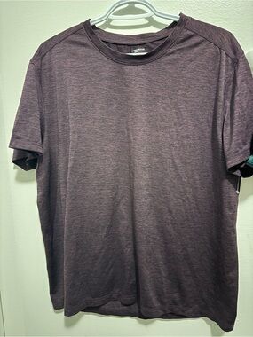 Athletic Works Men's Heather Plum Short-Sleeve Crew Tee - Purple